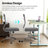 Amaiia Mid-Back Upholstered Armless Swivel Task Chair Ergonomic Adjustable Conference Chair-1395793277