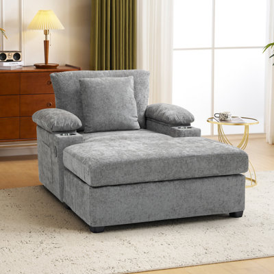 Chaise moderne surdimensionnée avec repose-pieds (chaise incluse seulement)