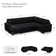 Alongi Soft Plush 112.6'' Wide L-Shaped Sofa Convertible Large Sectional Sofa Bed Sleeper Livingroom Storage Modular Couch