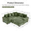 Canapé modulaire surdimensionné en velours côtelé avec repose-pieds et siège profond, vert-502160255