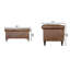 Canapé Chesterfield à accoudoirs roulés en cuir véritable 59,0551 po Rosito