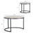 Round Nesting Tables Set Of 2, Stacking Coffee Table Set With Metal Frame For Living Room, Grey