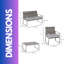 2 - Person 45cm Long Bistro Set PE Rattan Furniture