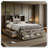 Platform Bed Storage Headboard Eight Drawers Practical Functional Space-Saving Design,Queen