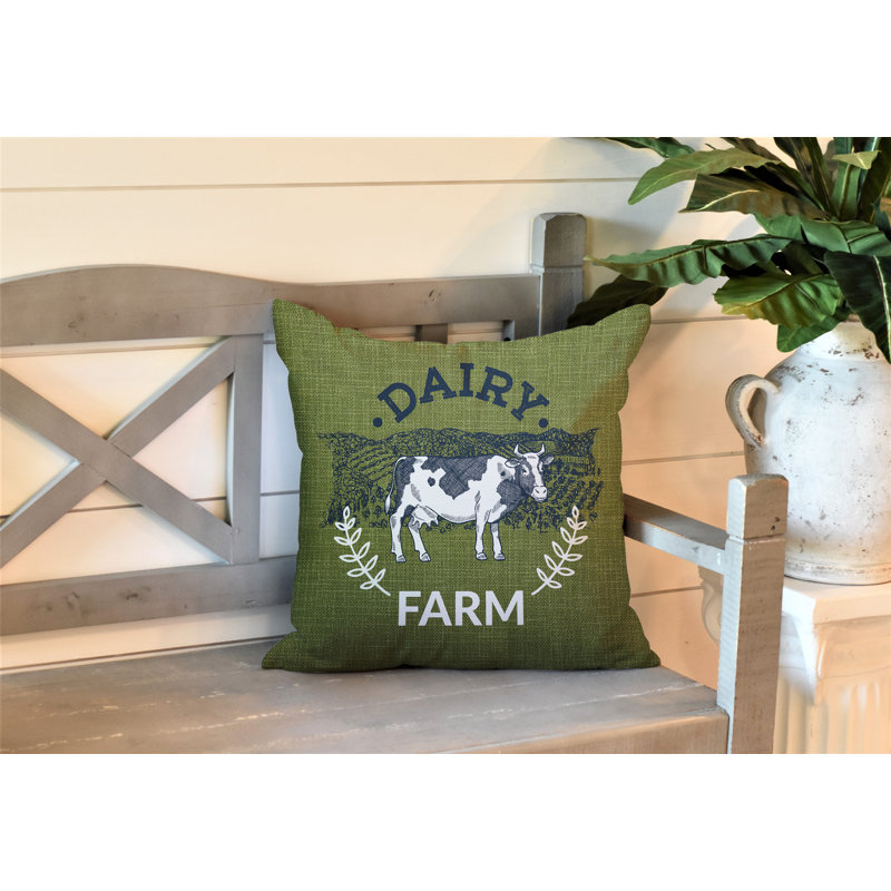 Oreiller intérieur / extérieur Bety Barnyard, L 19 po x H 19 po, Vert