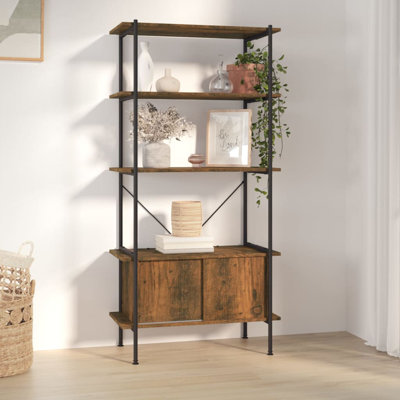 Elisaveta 163cm H x 80cm W Steel Geometric Bookcase