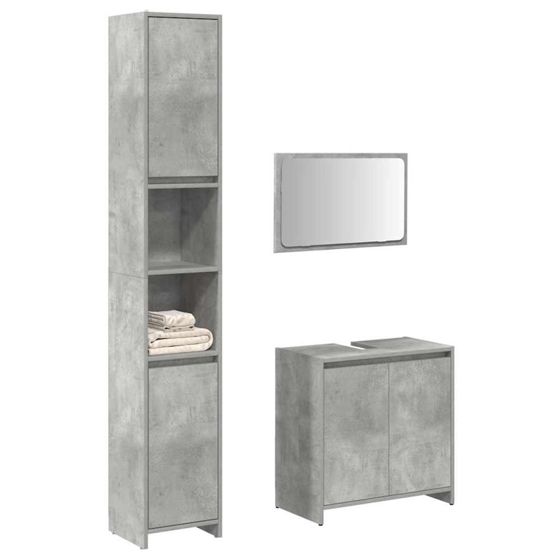 Arvind Bathroom Furniture Suite, Concrete Grey