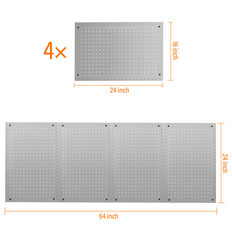 Trousse d'organes de rangement 24 po x 16 po True & Tidy, gris