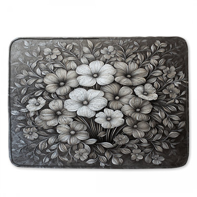 Tapis de bain floral