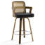 Tabouret de bar et de comptoir rembourré avec accoudoirs-2129382409-2133399062