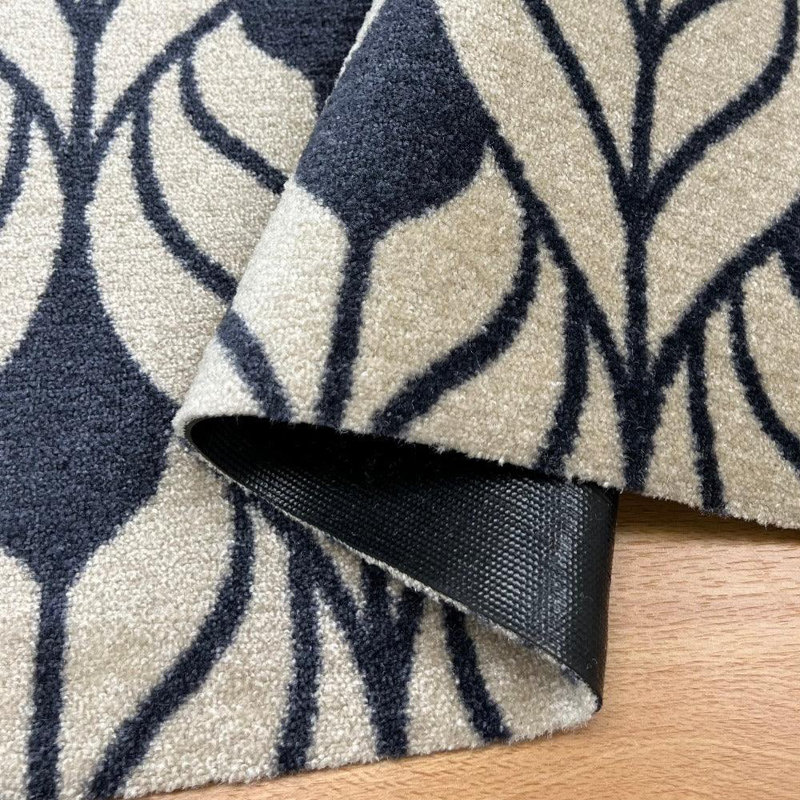 Tapis de couloir une pièce Tulle, L 28 po x L 75 po, Brun clair; noir