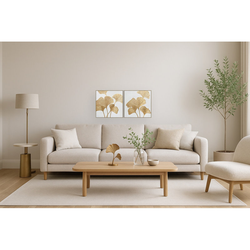Art mural sur toile Lipous Ginkgo Leaf - 35 po x 35 po 
