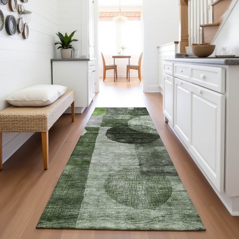 Premium Machine Washable Konopka AMF1114 Geometric Rug, Runner 2'3" x 7'6"
