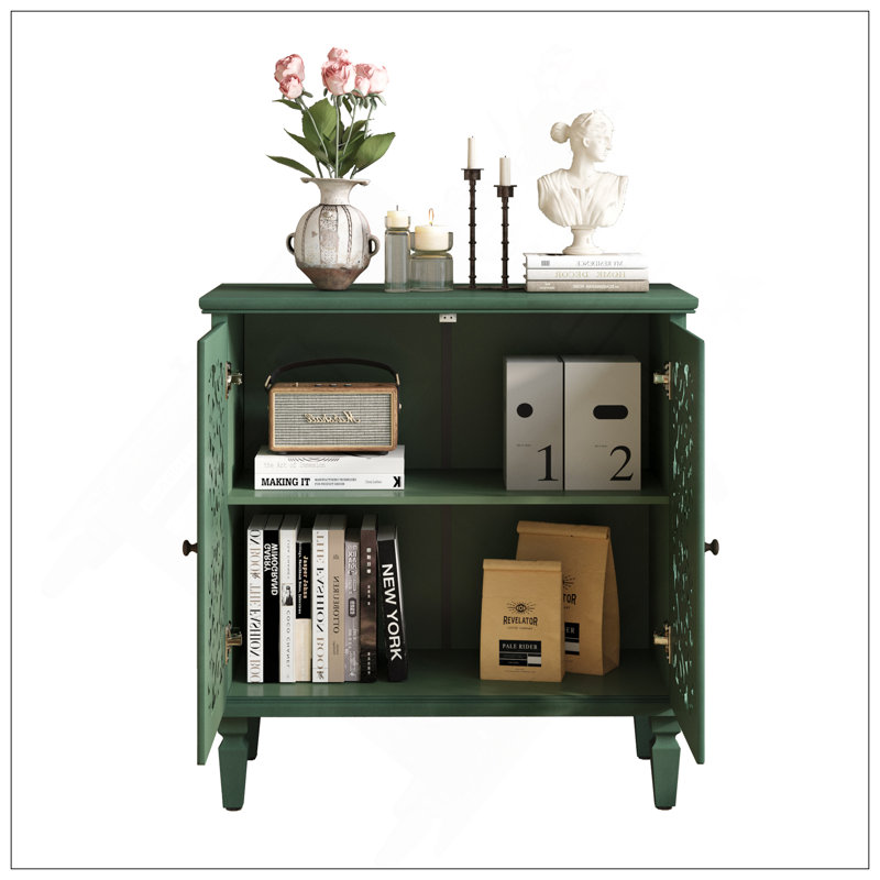 31" 2 Door Accent Cabinet, Green