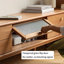 Crédence de rangement en bois massif l 78,74 po-113042831
