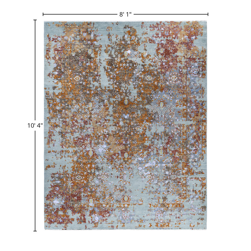 Overdyed One-of-a-Kind 8' 1" X 10' 4" Hand Knotted Area Rug