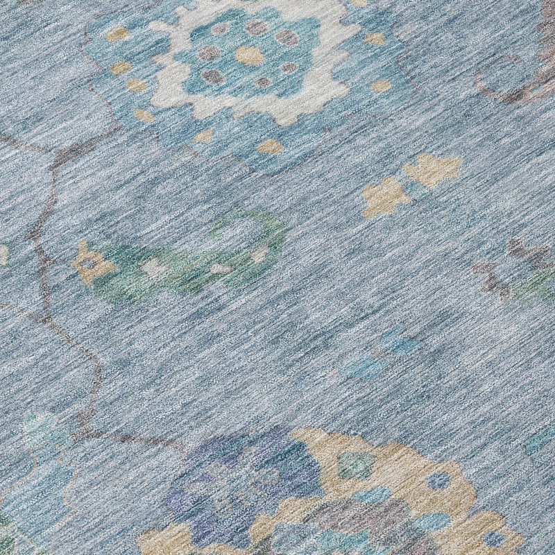 Machine Washable Indoor/Outdoor Kaczor ACN2229 Global Rug, Round 8'
