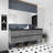 Gazel 72" Fully Assembled Double Floating Vanity Wall-Mounted Bathroom Vanity with 2 Integrated Quartz Sinks, 4 Drawers