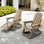 Chaise berçante pliante en PEHD avec repose-pieds rétractable 38,19 po Collene