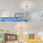 44.8" Straight Strip Geometric Ceiling Fan with Lights, 3 Colors 6 Speeds Low Profile Ceiling Fan with Light for Bedroom, Living Room-144213546