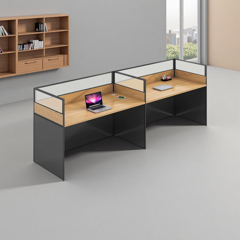 Rectangle 2 Person Benching Workstation with Cable,Cubicle Desk