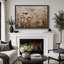 «Neutral Toned Dried Wildflowers Field», reproduction d'art sur toile encadrée-405333718-405333725