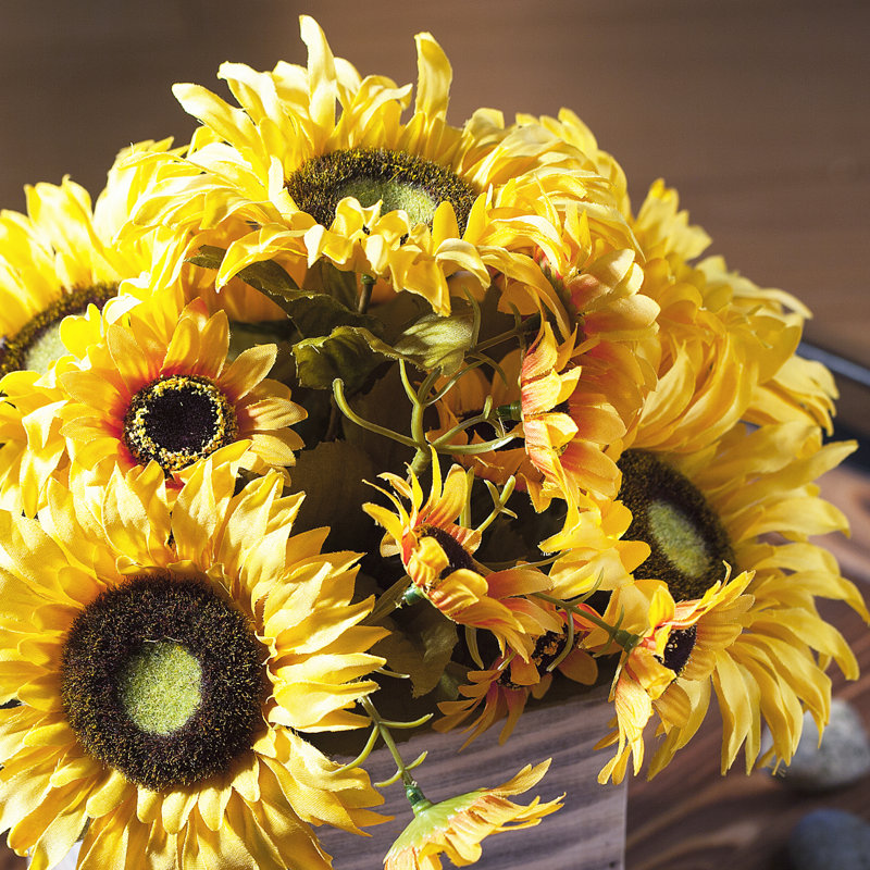 Arrangement floral tournesol en pot