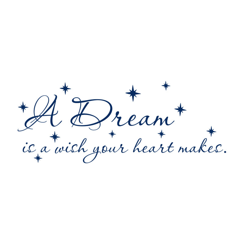 Text & Numbers Non-Wall Damaging Wall Decal, Navy Blue