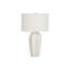 Lighting, 27 po, lampe de table, céramique crème, abat-jour ivoire / crème, moderne
