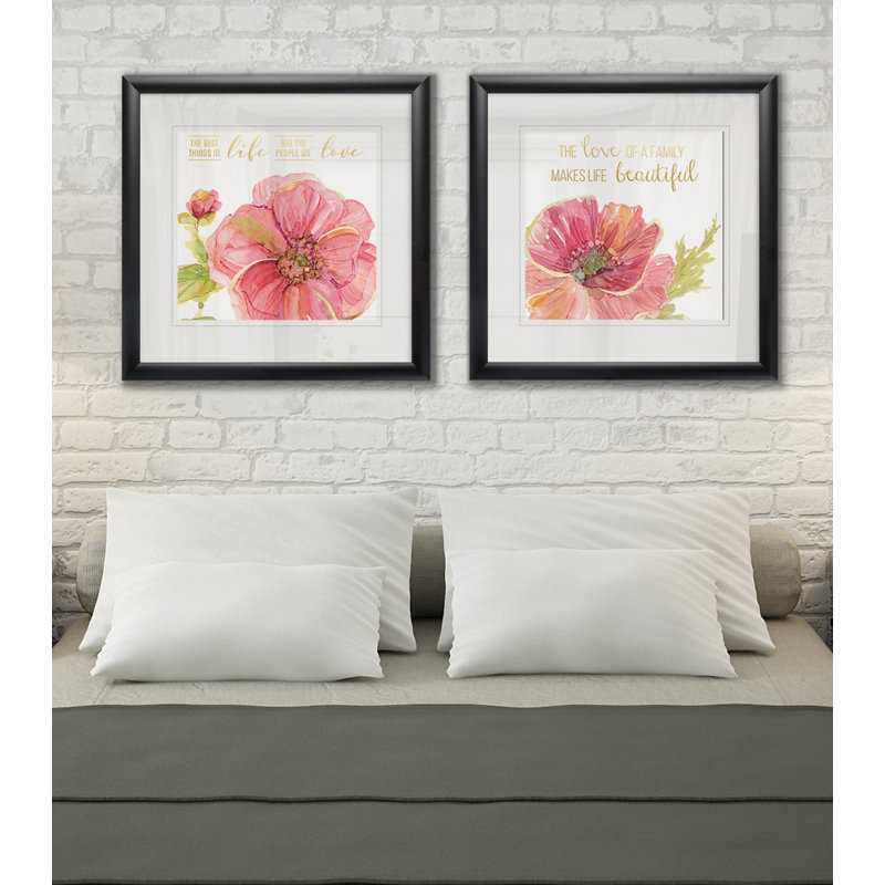« best things », ensemble de 2 reproductions de peintures encadrées