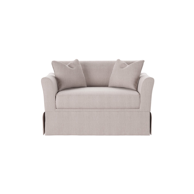 Chaise et demi rembourrée Shelby, Croisière gris rayé