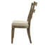 Chaise d'appoint en chêne patiné avec dossier échelle (ensemble de 2)