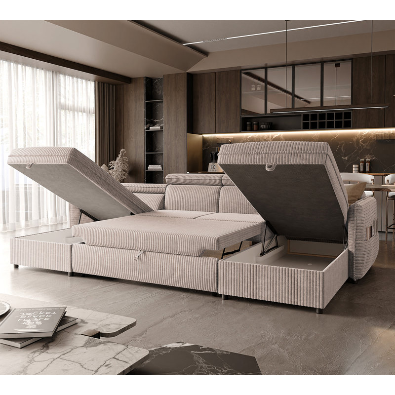 5 Seater Sofa Bed, Beige