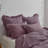 Linen Ruffled Duvet Cover Set-719121906-696302582