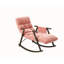 Fauteuil à bascule pliable et rembourré, fauteuil lounge à dossier haut réglable avec repose-pieds et poches latérales, pour salon/chambre/balcon-834890704