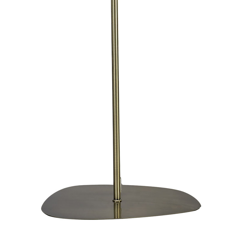 Eurich 178cm Traditional Floor Lamp, Antique Brass, Ivory White