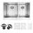 Bingham 33" L x 22 " W Double Basin Farmhouse Sink with Sink Grid