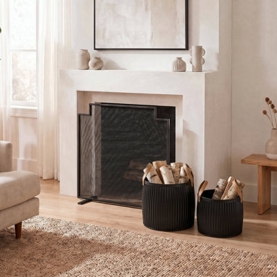 Abraham Firewood Bucket Set