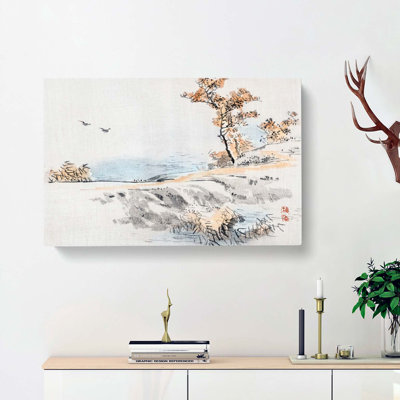 Two Flying Birds by Kono Baireir - Wrapped Canvas