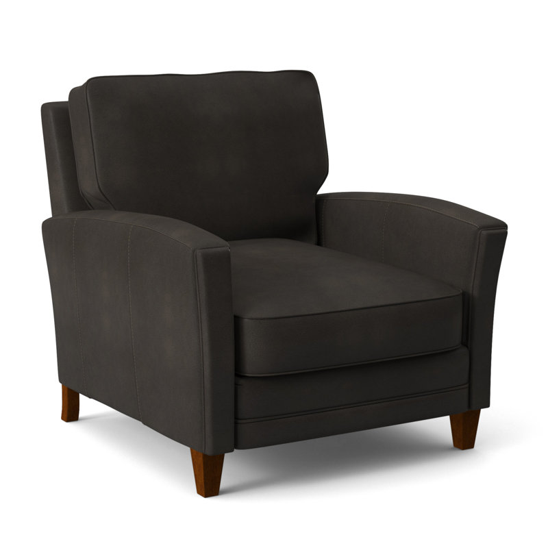 Zion Armchair, New Classiques, Aline Light Gray Stonewash Genuine Leather