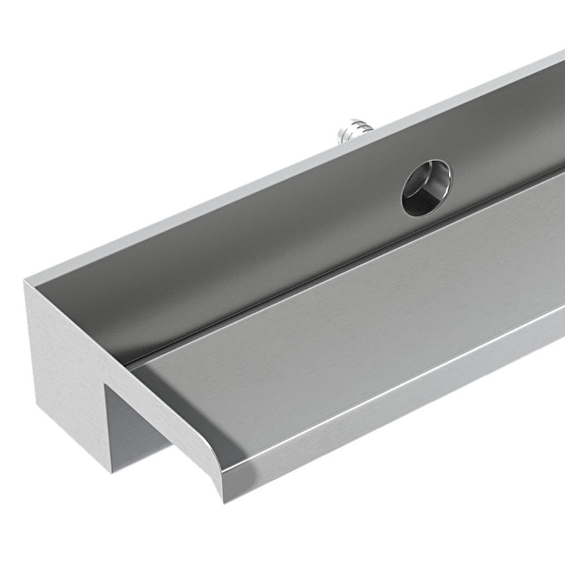 Outdoor Stainless Steel Waterfall Fountain, 10cm H x 20cm W x 20cm D