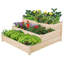 3 Tier Wood Raised Flower Bed