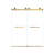 Frameless Double Sliding Shower Door,brushed Gold