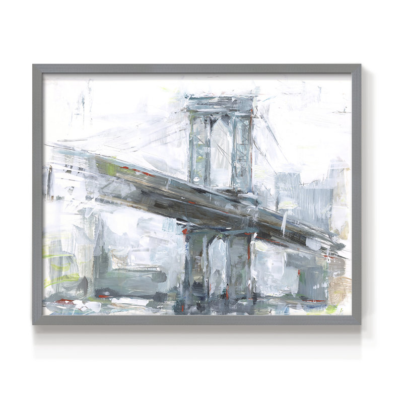 Brilliant City Study IV - Reproduction encadrée - Restickable, Gris, H 16 po x l 20 po