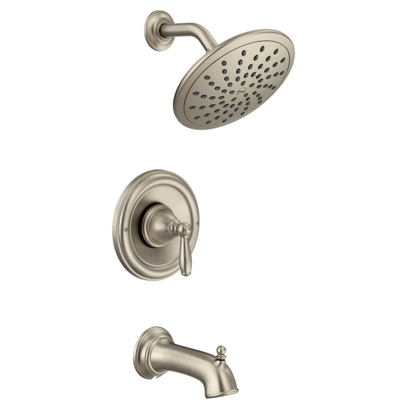 Moen Brantford Eco-Performance Posi-Temp Tub and Shower Trim Kit, Valve Required, Brushed Nickel