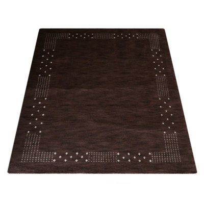 Tapis rectangulaires en laine noué à la main Anley