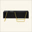 Table basse rectangulaire moderne ultrabrillante pour le salon avec rangement et base, 4 tiroirs