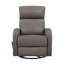 Fauteuil inclinable manuel pivotant avec poignée à tirer Sery, cuir brun Sery-119907021