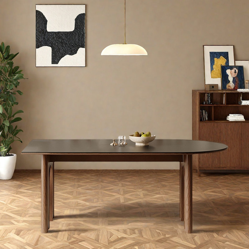 Table de salle à manger haut de gamme en îlot semi-circulaire, H 29,52 po x L 70,86 po x l 31,49 po