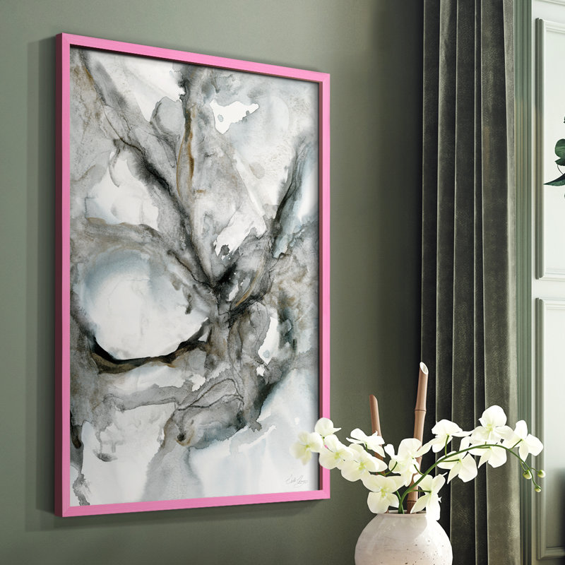 Marble Harmony, reproduction encadrée - bois massif, Noir, H 20 po x l 16 po